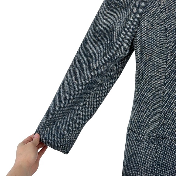 Pendleton Sz S NWT Women's Gray Blue Open Front Long Sleeve Wool Blazer - Picture 5 of 15